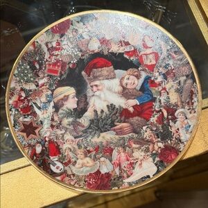 Festive Santa Claus Decorative Plate